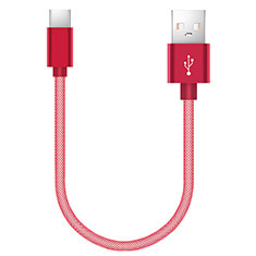 Cable Type-C Android Universel 20cm S02 pour HTC 10 One M10 Rouge