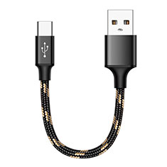 Cable Type-C Android Universel 25cm S04 pour Samsung Galaxy A31 Noir