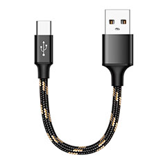 Cable Type-C Android Universel 25cm S04 pour Apple iPhone 15 Pro Noir