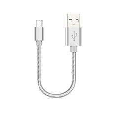 Cable Type-C Android Universel 30cm S05 pour Oppo Reno8 4G Blanc