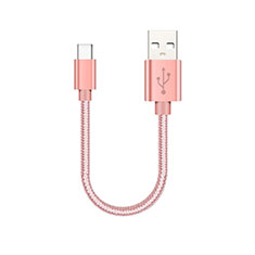 Cable Type-C Android Universel 30cm S05 pour Motorola Moto G60s Or Rose