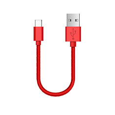 Cable Type-C Android Universel 30cm S05 pour Samsung Galaxy Core Lte G386w Rouge