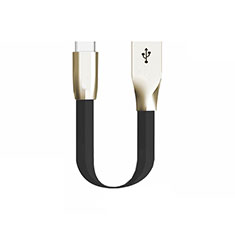Cable Type-C Android Universel 30cm S06 pour Oppo A72 Noir
