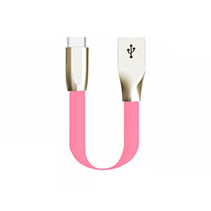 Cable Type-C Android Universel 30cm S06 pour Oppo A17 Rose