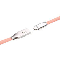 Cable Type-C Android Universel T03 pour Oppo A12 Rose