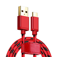 Cable Type-C Android Universel T09 pour Oppo K7x 5G Rouge