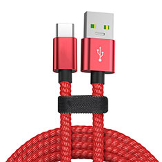 Cable Type-C Android Universel T24 pour Huawei Honor View 20 Rouge