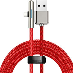 Cable Type-C Android Universel T25 pour Samsung Galaxy S7 Edge G935F Rouge