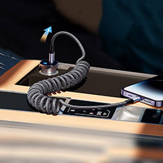 Cable Type-C USB-C vers Lightning USB H02 pour Samsung Galaxy Book Flex 15.6 NP950QCG Gris Fonce