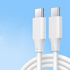 Cable Type-C USB-C vers Type-C USB-C 100W H04 pour Huawei Matebook X Pro 2020 Blanc