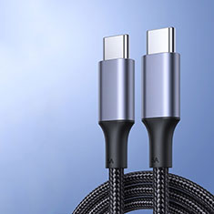 Cable Type-C USB-C vers Type-C USB-C 100W H04 pour Huawei MagicBook Pro 2020 16.1 Gris Fonce