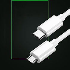 Cable USB 2.0 Android Universel 2A H02 pour Oneplus 12R 5G Blanc
