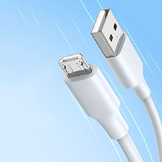 Cable USB 2.0 Android Universel 2A H03 pour Nokia 9 PureView Blanc