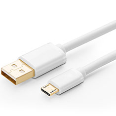Cable USB 2.0 Android Universel A01 pour Huawei Y8p Blanc