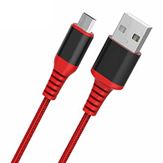 Cable USB 2.0 Android Universel A06 pour Motorola Moto G8 Plus Rouge