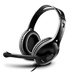 Casque Ecouteur Filaire Sport Stereo Intra-auriculaire Oreillette H61 pour Samsung Galaxy A20s Noir