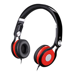 Casque Filaire Sport Stereo Ecouteur Intra-auriculaire Oreillette H60 pour Apple iPhone 14 Plus Rouge