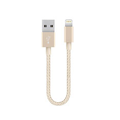 Chargeur Cable Data Synchro Cable 15cm S01 pour Apple iPad Pro 12.9 (2018) Or
