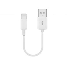 Chargeur Cable Data Synchro Cable 20cm S02 pour Apple iPhone 14 Plus Blanc