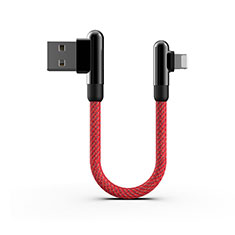 Chargeur Cable Data Synchro Cable 20cm S02 pour Apple iPhone 14 Plus Rouge