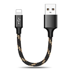 Chargeur Cable Data Synchro Cable 25cm S03 pour Apple iPhone 14 Plus Noir