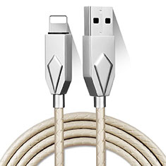 Chargeur Cable Data Synchro Cable D13 pour Apple iPhone 14 Plus Argent