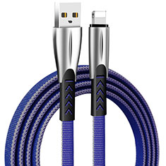 Chargeur Cable Data Synchro Cable D25 pour Apple iPhone 14 Plus Bleu