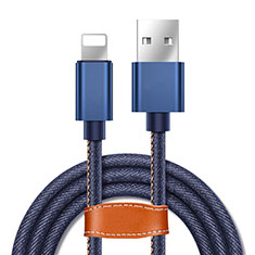 Chargeur Cable Data Synchro Cable L04 pour Apple iPhone 11 Pro Max Bleu