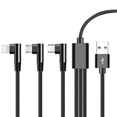 Chargeur Lightning Cable Data Synchro Cable Android Micro USB ML07 pour Huawei MatePad 10.8 Noir
