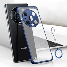 Coque Antichocs Rigide Sans Cadre Transparente Crystal Etui Housse H01 pour Huawei Honor Magic4 Pro 5G Bleu