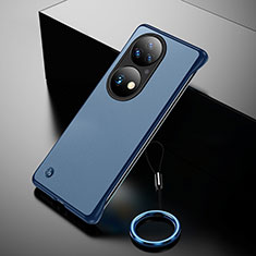 Coque Antichocs Rigide Sans Cadre Transparente Crystal Etui Housse H01 pour Huawei P50 Pro Bleu
