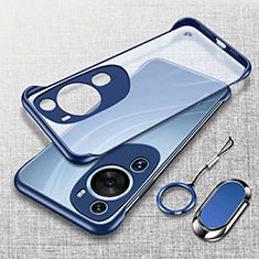Coque Antichocs Rigide Sans Cadre Transparente Crystal Etui Housse H01 pour Huawei P60 Art Bleu