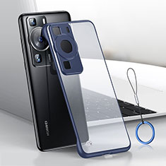 Coque Antichocs Rigide Sans Cadre Transparente Crystal Etui Housse H01 pour Huawei P60 Pro Bleu