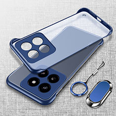 Coque Antichocs Rigide Sans Cadre Transparente Crystal Etui Housse H01 pour Xiaomi Mi 14 5G Bleu