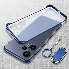 Coque Antichocs Rigide Sans Cadre Transparente Crystal Etui Housse H01 pour Xiaomi Poco F5 5G Bleu