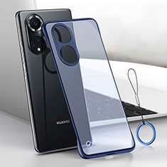 Coque Antichocs Rigide Sans Cadre Transparente Crystal Etui Housse H02 pour Huawei Honor 50 Pro 5G Bleu