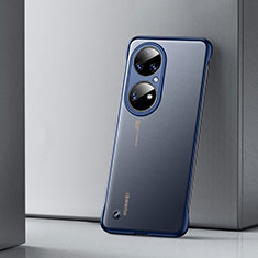 Coque Antichocs Rigide Sans Cadre Transparente Crystal Etui Housse H02 pour Huawei P50 Pro Bleu