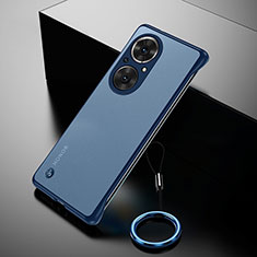 Coque Antichocs Rigide Sans Cadre Transparente Crystal Etui Housse pour Huawei Honor 50 SE 5G Bleu