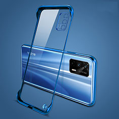 Coque Antichocs Rigide Sans Cadre Transparente Crystal Etui Housse pour Realme GT 5G Bleu