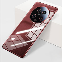 Coque Antichocs Rigide Sans Cadre Transparente Crystal Etui Housse pour Xiaomi Mi 13 Ultra 5G Rouge