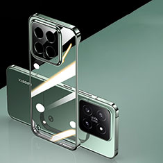 Coque Antichocs Rigide Sans Cadre Transparente Crystal Etui Housse pour Xiaomi Mi 14 Pro 5G Vert