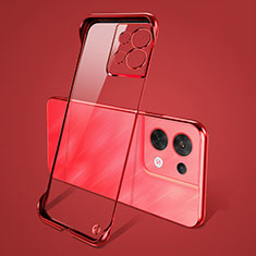 Coque Antichocs Rigide Sans Cadre Transparente Crystal Etui Housse pour Xiaomi Redmi Note 13 5G Rouge