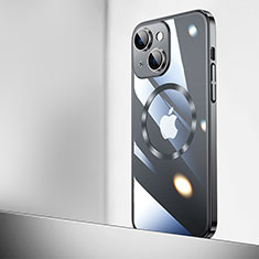 Coque Antichocs Rigide Transparente Crystal Etui Housse avec Mag-Safe Magnetic Magnetique QC2 pour Apple iPhone 14 Noir