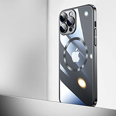 Coque Antichocs Rigide Transparente Crystal Etui Housse avec Mag-Safe Magnetic Magnetique QC2 pour Apple iPhone 14 Pro Noir