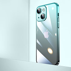 Coque Antichocs Rigide Transparente Crystal Etui Housse Degrade QC1 pour Apple iPhone 14 Plus Bleu