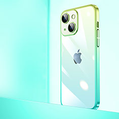 Coque Antichocs Rigide Transparente Crystal Etui Housse Degrade QC1 pour Apple iPhone 14 Plus Vert