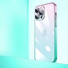 Coque Antichocs Rigide Transparente Crystal Etui Housse Degrade QC1 pour Apple iPhone 14 Pro Colorful
