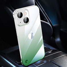 Coque Antichocs Rigide Transparente Crystal Etui Housse Degrade QC2 pour Apple iPhone 14 Plus Vert