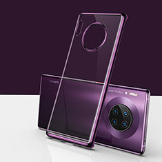 Coque Antichocs Rigide Transparente Crystal Etui Housse H01 pour Huawei Mate 30 5G Violet