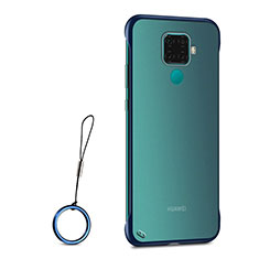 Coque Antichocs Rigide Transparente Crystal Etui Housse H01 pour Huawei Mate 30 Lite Bleu